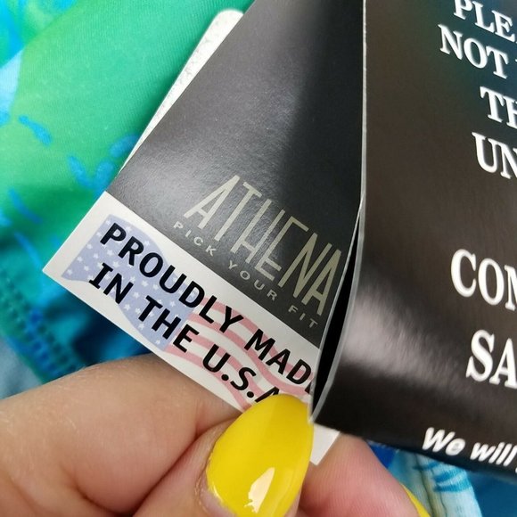 Vintage ATHENA Tankini High Waisted 2 Piece Bikini - Picture 8 of 12